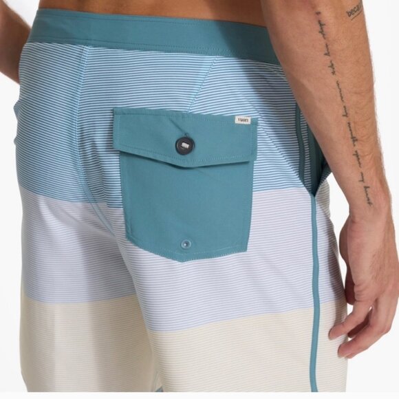 Vuori Men's Cruise Boardshorts Sagebrush Wave Stripe  Men's Size 30 - Picture 4 of 12